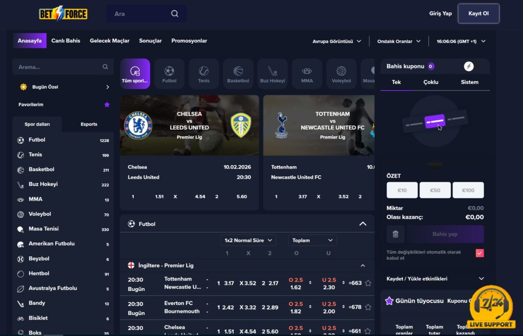 betforce spor bahisleri